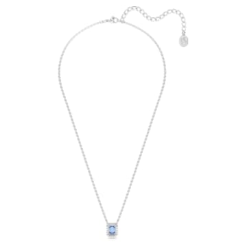 Millenia 项链, 八角形切割, 蓝色, 镀铑 - Swarovski, 5614926