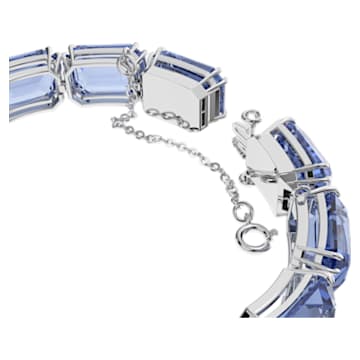 Millenia bracelet, Octagon cut, Blue, Rhodium plated - Swarovski, 5614927