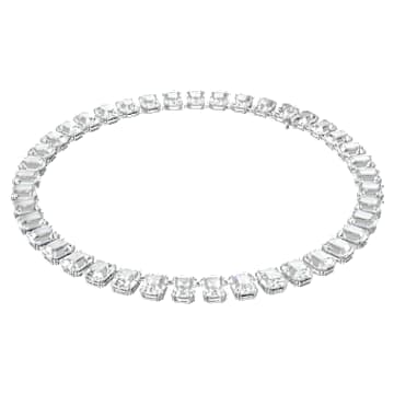 Millenia necklace, Octagon cut, White, Rhodium plated - Swarovski, 5614929