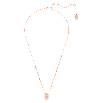 Millenia necklace, Octagon cut, Pink, Rose gold-tone plated - Swarovski, 5614933