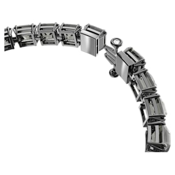 Millenia bracelet, Square cut, Small, Gray, Ruthenium plated - Swarovski, 5615656