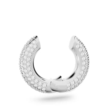 Dextera ear cuff, Set (3), Asymmetrical design, White, Mixed metal finish - Swarovski, 5615735