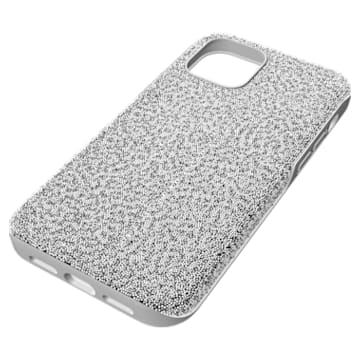 High smartphone case, iPhone® 12 Pro Max, Silver tone - Swarovski, 5616368
