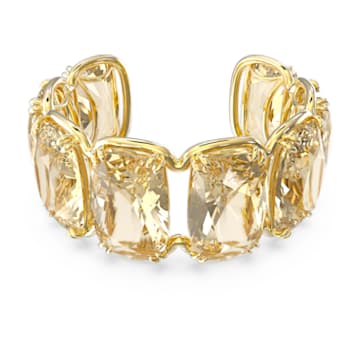 Harmonia cuff, Oversized floating crystals, Gold tone, Gold-tone plated - Swarovski, 5616521