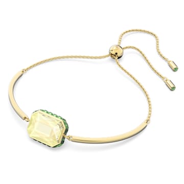 Orbita bracelet, Octagon cut, Multicolored, Gold-tone plated - Swarovski, 5616643