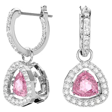 Millenia 套装, 三菱形切割, 粉红色, 镀铑 - Swarovski, 5619503