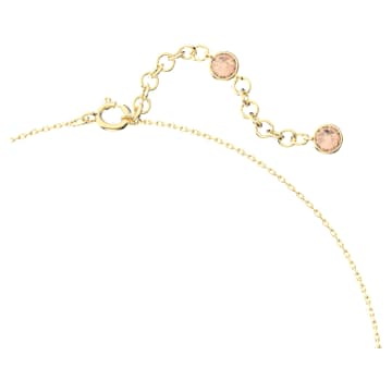 Orbita necklace, Drop cut, Small, Multicolored, Gold-tone plated - Swarovski, 5619786