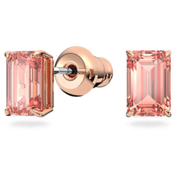 Millenia 套装, 八角形切割, 粉红色, 镀玫瑰金色调 - Swarovski, 5620548