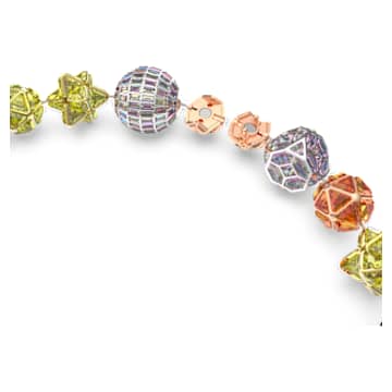 Curiosa necklace, Magnetic closure, Multicolored, Mixed metal finish - Swarovski, 5621140
