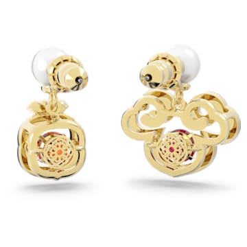 Gratia drop earrings, Asymmetrical design, Multicolored, Gold-tone plated - Swarovski, 5622087