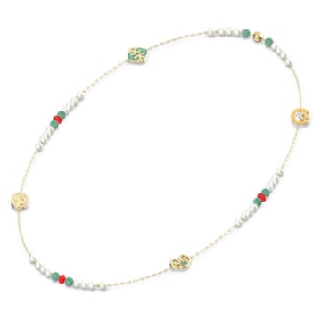 Gratia necklace, Multicolored, Gold-tone plated - Swarovski, 5622092