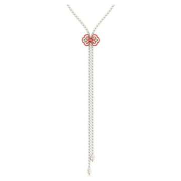 Gratia Y necklace, Red, Gold-tone plated - Swarovski, 5622094