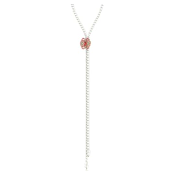 Gratia Y necklace, Red, Gold-tone plated - Swarovski, 5622094