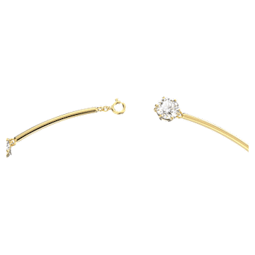Constella 束颈项链, 圆形切割, 白色, 闪耀的镀金色调 - Swarovski, 5622720