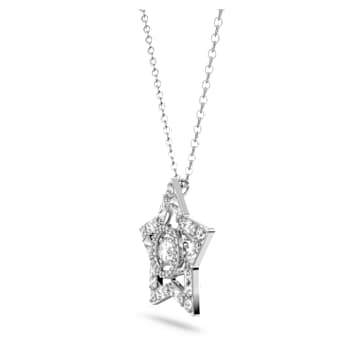 Stella set, Mixed cuts, Star, White, Rhodium plated - Swarovski, 5622729