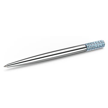 Ballpoint pen, Light blue, Chrome plated - Swarovski, 5623052