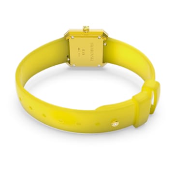 Watch, Silicone strap, Yellow - Swarovski, 5624382