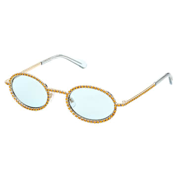 Sunglasses, Oval shape, Pavé, SK0340 32N, Green - Swarovski, 5625296