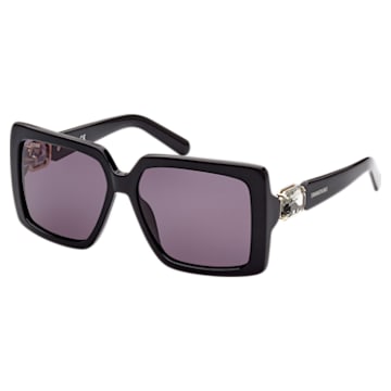 Sunglasses, Oversized, Square shape, SK0351 01A, Black - Swarovski, 5625305
