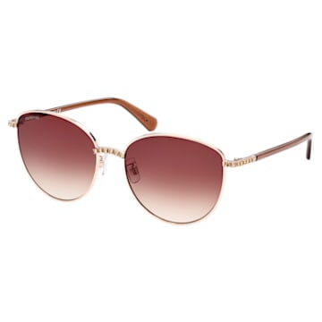Sunglasses, Cat-Eye shape, Brown - Swarovski, 5625308