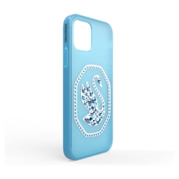 Smartphone case, Swan, iPhone® 12/12 Pro, Blue - Swarovski, 5625622