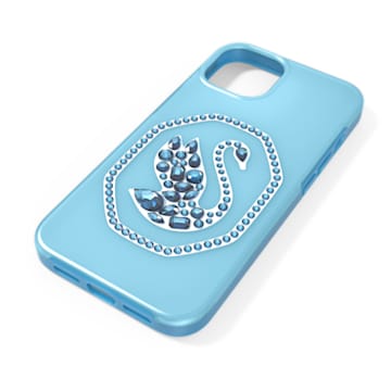 Smartphone case, Swan, iPhone® 13 Pro, Blue - Swarovski, 5625625