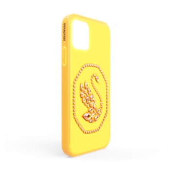Smartphone case, Swan, iPhone® 12/12 Pro, Yellow - Swarovski, 5625636