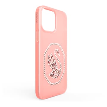Smartphone case, Swan, iPhone® 13 Pro Max, Pale pink - Swarovski, 5625640