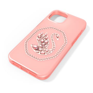 Smartphone case, Swan, iPhone® 13 Pro, Pale pink - Swarovski, 5625642