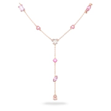 Gema 520 Y pendant, Candy and heart, Pink, Rose gold-tone plated - Swarovski, 5626658
