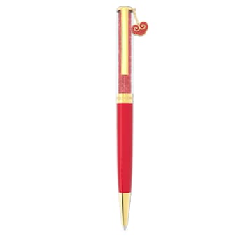 Gratia ballpoint pen, Ruyi symbol, Red, Red lacquered, Gold-tone plated - Swarovski, 5627449