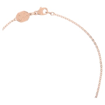 Signum Y necklace, Swan, White, Rose gold-tone plated - Swarovski, 5628565