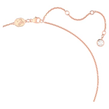 Una pendant, Heart, Medium, White, Rose gold-tone plated - Swarovski, 5628657