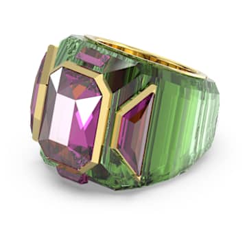 Chroma 个性戒指, 彩色, 镀金色调 - Swarovski, 5630315