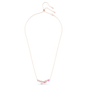 Gema 520 pendant, Candy and heart, Pink, Rose gold-tone plated - Swarovski, 5630876