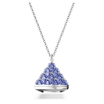 链坠手表, 三角形切割, 蓝色, 不锈钢 - Swarovski, 5631158