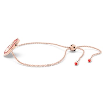 Signum bracelet, Swan, Red, Rose gold-tone plated - Swarovski, 5631674