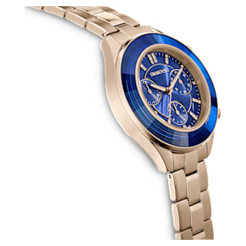Octea Lux Sport 腕表, 瑞士制造, 金属手链, 蓝色, 香槟金色调润饰 - Swarovski, 5632481