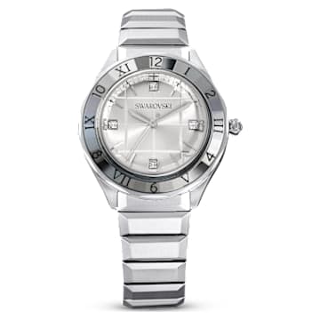 37mm 腕表, 瑞士制造, 金属手链, 银色, 不锈钢 - Swarovski, 5634648
