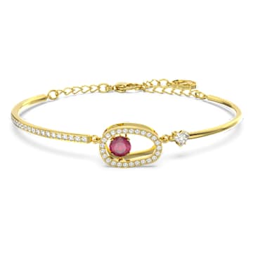 Cariti bangle, Red bean, Red, Gold-tone plated - Swarovski, 5634699