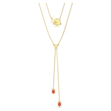 Cariti 项链, 套装 (2), 红豆冰, 红色, 镀金色调 - Swarovski, 5634700