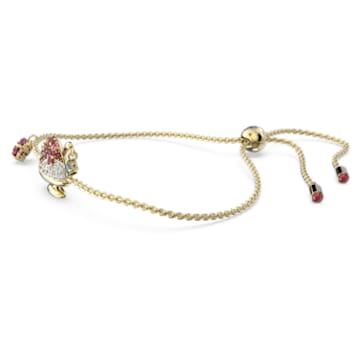 Cariti bracelet, Red bean ice, Red, Gold-tone plated - Swarovski, 5634702