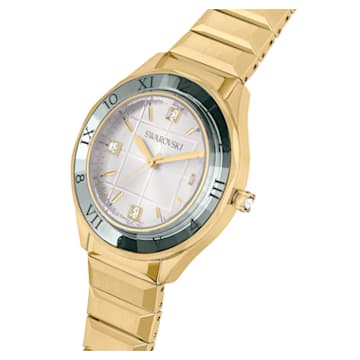 37mm watch, Swiss Made, Metal bracelet, Gold tone, Gold-tone finish - Swarovski, 5635450
