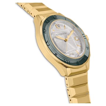 37mm 腕表, 瑞士制造, 金属手链, 金色, 金色调润饰 - Swarovski, 5635450