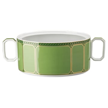 Signum bowl, Porcelain, Green - Swarovski, 5635498