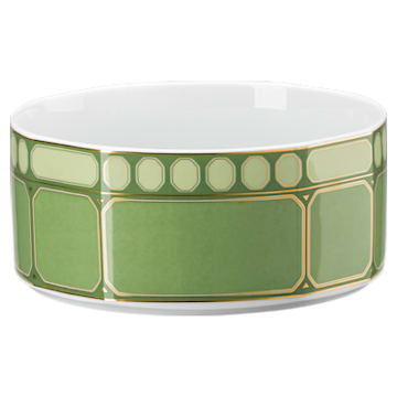 Signum cereal bowl, Porcelain, Green - Swarovski, 5635524