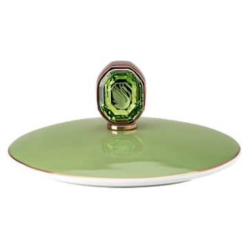 Signum mug with lid, Porcelain, Green - Swarovski, 5635532