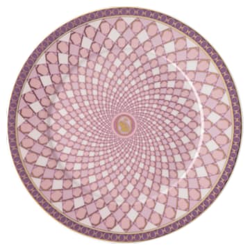 Signum bread plate, Porcelain, Pink - Swarovski, 5635537