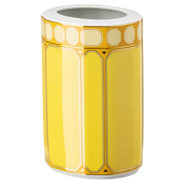 Signum vase, Porcelain, Small, Yellow - Swarovski, 5635550