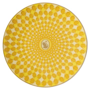 Signum plate, Porcelain, Small, Yellow - Swarovski, 5635554